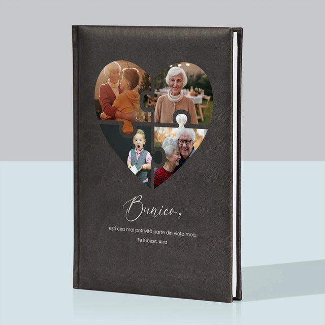 Colaj De Fotografii: Puzzle Inimă Pentru Bunică - Carte Pentru Notițe