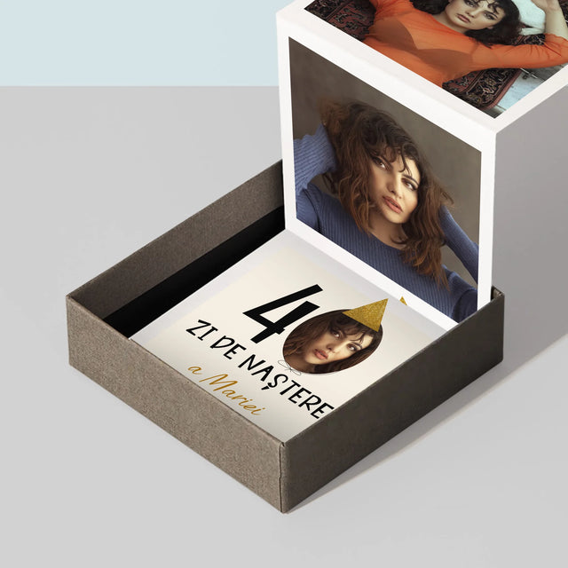 Fotografie Si Semnătură: A 40 Zi De Naștere Căciulă - Set De Fotografii Pliante