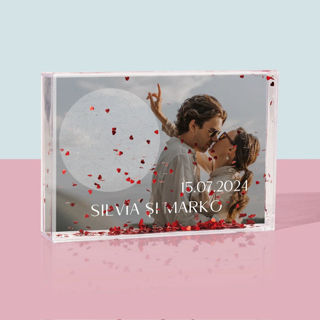 Harta Stelelor: Nunta - Ramă De Sticlă Cu Apă Pentru Fotografii