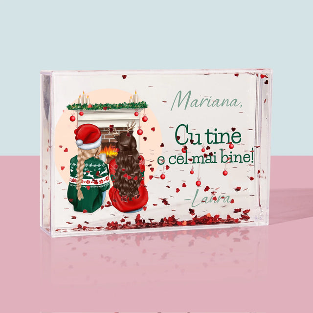 Creator De Personaj: Cele Mai Bune Prietene De Sărbători - Ramă De Sticlă Cu Apă Pentru Fotografii