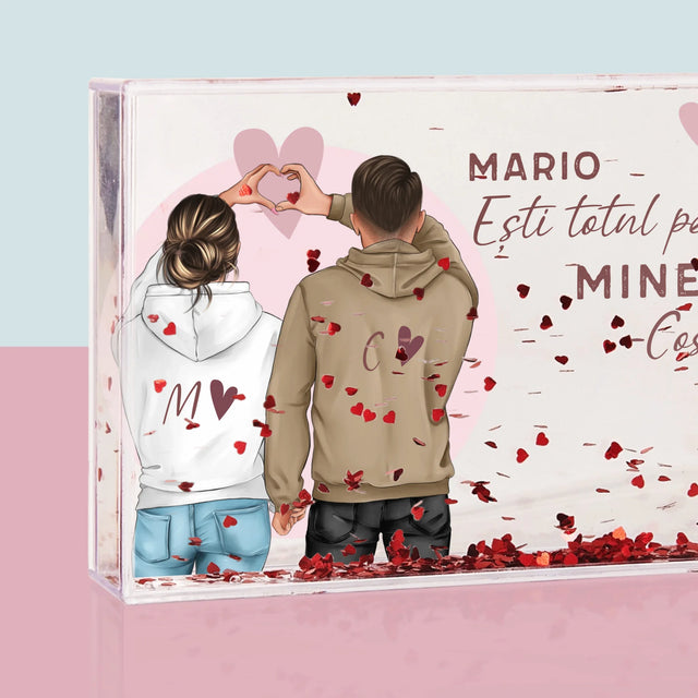 Creator De Personaj: Cuplu Inimă - Ramă De Sticlă Cu Apă Pentru Fotografii