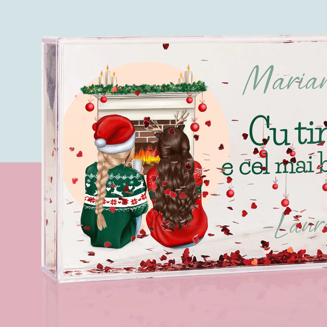 Creator De Personaj: Cele Mai Bune Prietene De Sărbători - Ramă De Sticlă Cu Apă Pentru Fotografii