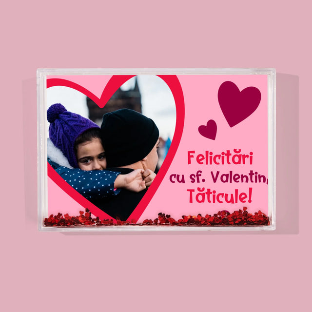 Fotografie Si Semnătură: Sf. Valentin Pentru Tată - Ramă De Sticlă Cu Apă Pentru Fotografii