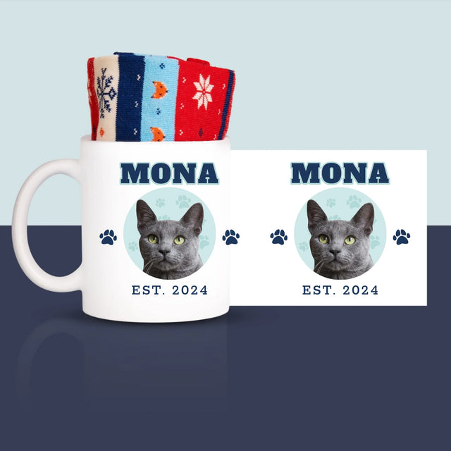 Personajul Tău: Mâțul Tău Varsity - Șosete De Iarnă Într-O Cană