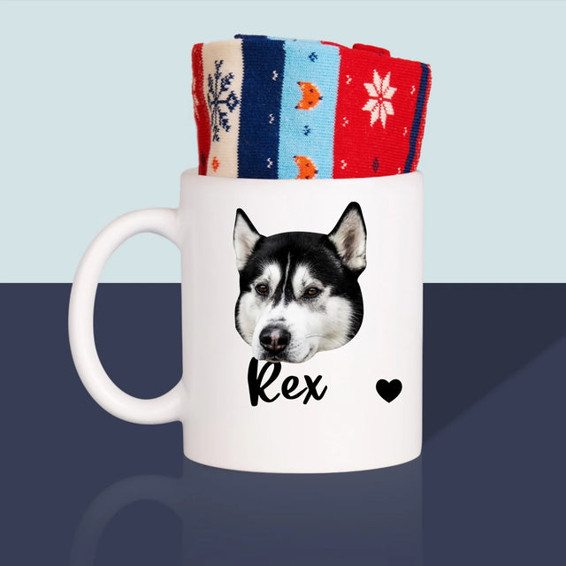 Personajul Tău: Capul Câinelui Tău - Șosete De Iarnă Într-O Cană