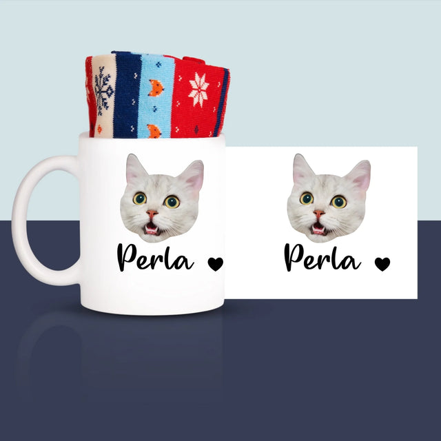 Personajul Tău: Capul Mâțului Tău - Șosete De Iarnă Într-O Cană