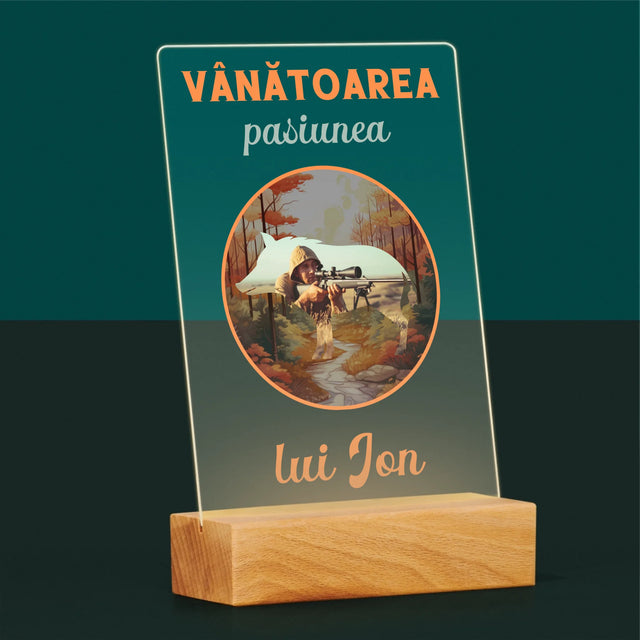 Fotografie Si Semnătură: Pasiune De Vânătoare - Imprimare Pe Sticlă Acrilică (Verticală)