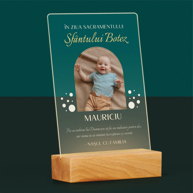 Fotografie Si Semnătură: Taina Sfântului Botez - Imprimare Pe Sticlă Acrilică (Verticală)
