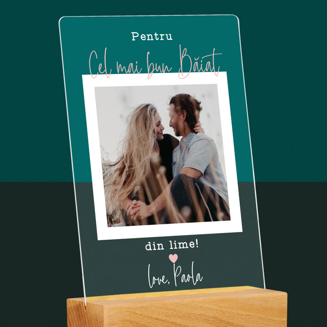 Fotografie Si Semnătură: Pentru Cel Mai Bun Băiat - Imprimare Pe Sticlă Acrilică (Verticală)