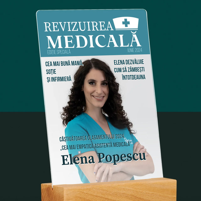 Copertă Derevistă: Revizuirea Medicală - Imprimare Pe Sticlă Acrilică (Verticală)
