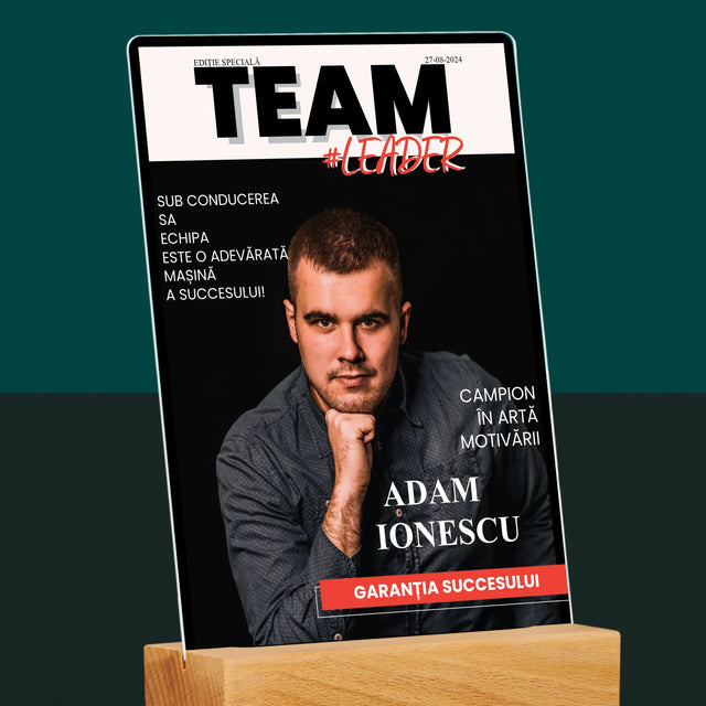 Copertă Derevistă: Team Lider - Imprimare Pe Sticlă Acrilică (Verticală)