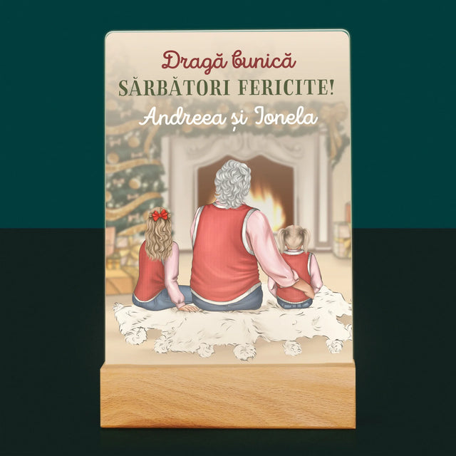 Creator De Personaj: Bunico, Sărbători Fericite - Imprimare Pe Sticlă Acrilică (Verticală)