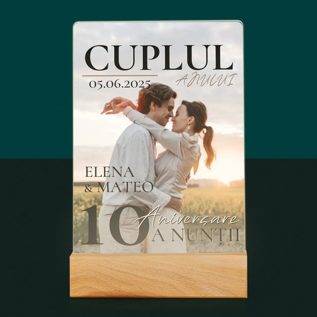 Copertă Derevistă: Cuplul Anului - Imprimare Pe Sticlă Acrilică (Verticală)
