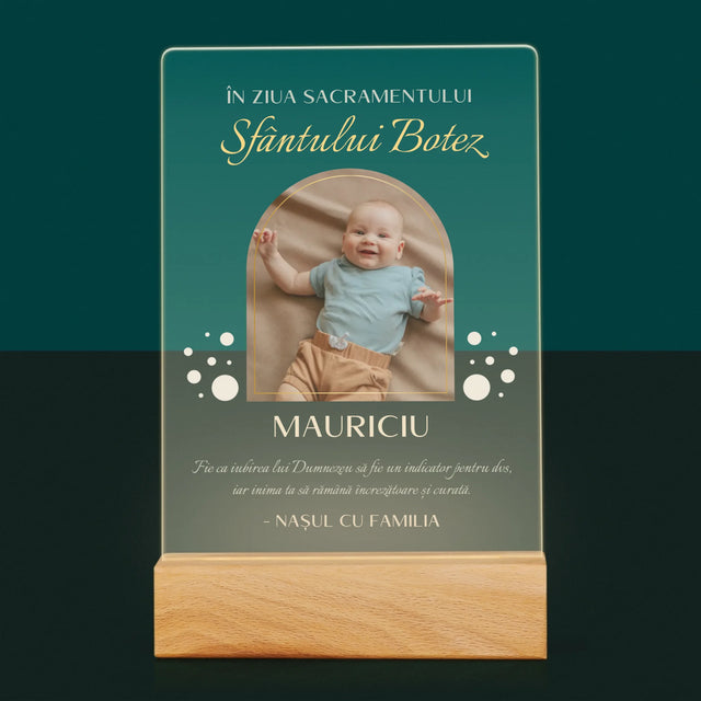 Fotografie Si Semnătură: Taina Sfântului Botez - Imprimare Pe Sticlă Acrilică (Verticală)
