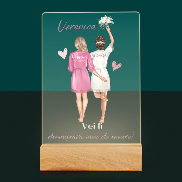 Creator De Personaj: Vei Fi Nașa Mea - Imprimare Pe Sticlă Acrilică (Verticală)