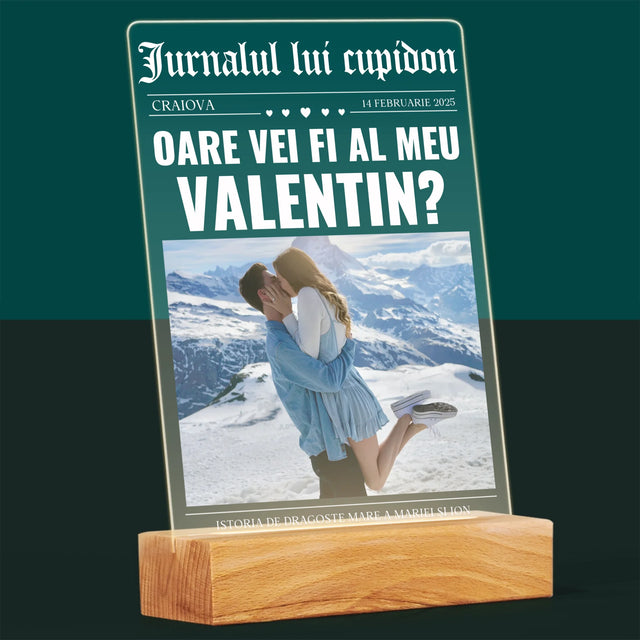 Copertă Derevistă: Revistă Sf. Valentin - Imprimare Pe Sticlă Acrilică (Verticală)