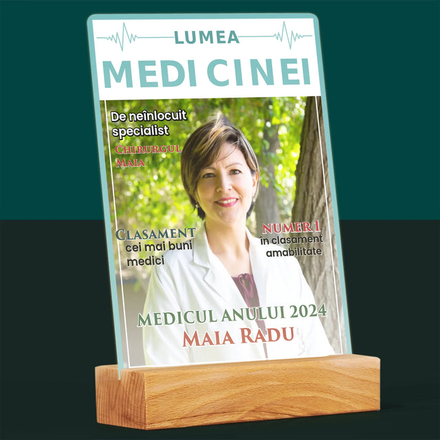 Copertă Derevistă: Lumea Medicinei - Imprimare Pe Sticlă Acrilică (Verticală)