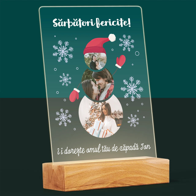 Formă Din Fotografii: Baba De Zăpadă - Imprimare Pe Sticlă Acrilică (Verticală)