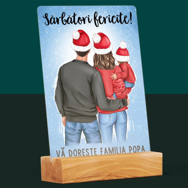 Creator De Personaj: Familia Sărbători - Imprimare Pe Sticlă Acrilică (Verticală)
