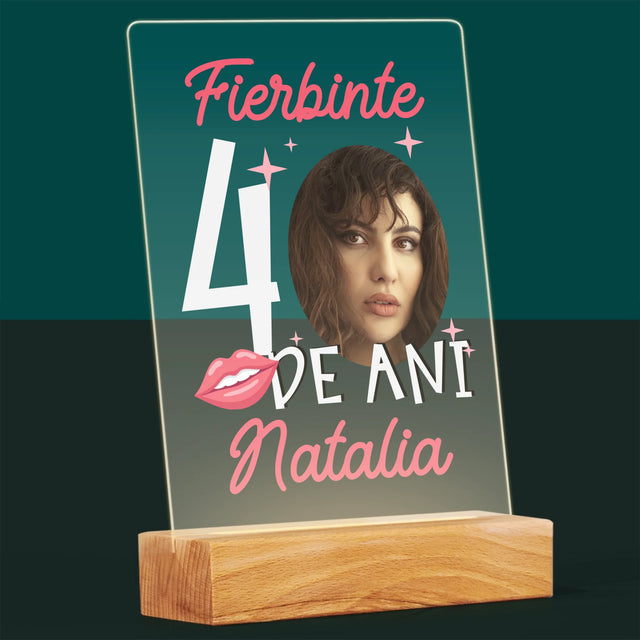 Fotografie Si Semnătură: Fierbinte La 40 De Ani - Imprimare Pe Sticlă Acrilică (Verticală)