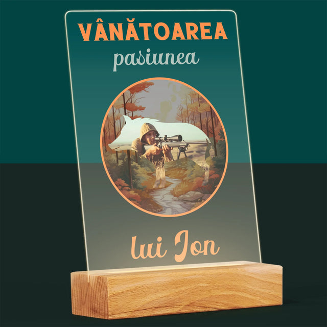 Fotografie Si Semnătură: Pasiune De Vânătoare - Imprimare Pe Sticlă Acrilică (Verticală)