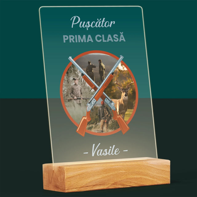 Colaj De Fotografii: Pușcător Prima Clasă - Imprimare Pe Sticlă Acrilică (Verticală)