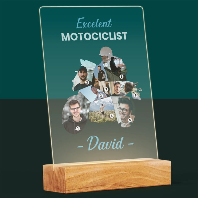 Formă Din Fotografii: Motociclist Excelent - Imprimare Pe Sticlă Acrilică (Verticală)