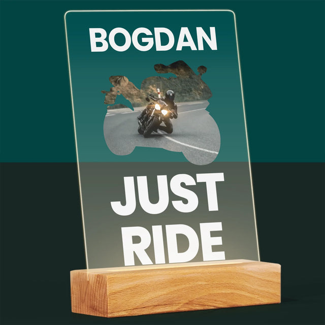 Formă Din Fotografii: Just Ride - Imprimare Pe Sticlă Acrilică (Verticală)