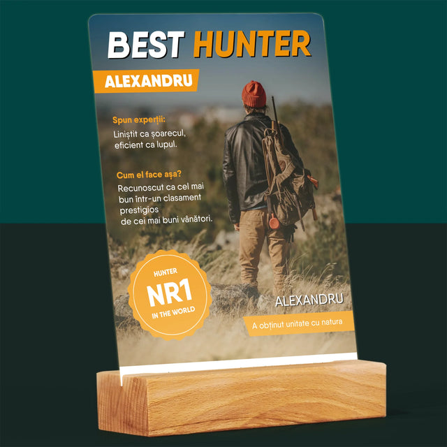 Copertă Derevistă: Best Hunter - Imprimare Pe Sticlă Acrilică (Verticală)