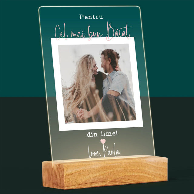 Fotografie Si Semnătură: Pentru Cel Mai Bun Băiat - Imprimare Pe Sticlă Acrilică (Verticală)