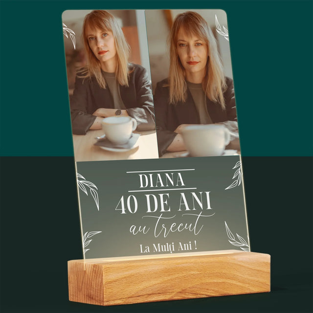 Colaj De Fotografii: Au Trecut 40 De Ani - Imprimare Pe Sticlă Acrilică (Verticală)