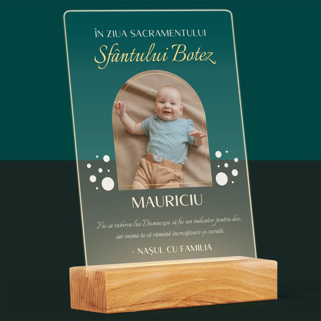 Fotografie Si Semnătură: Taina Sfântului Botez - Imprimare Pe Sticlă Acrilică (Verticală)