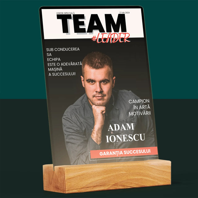 Copertă Derevistă: Team Lider - Imprimare Pe Sticlă Acrilică (Verticală)