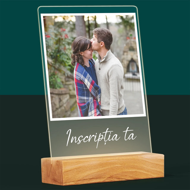 Fotografie Si Semnătură: Fotografia Ta Cu Inscripție - Imprimare Pe Sticlă Acrilică (Verticală)