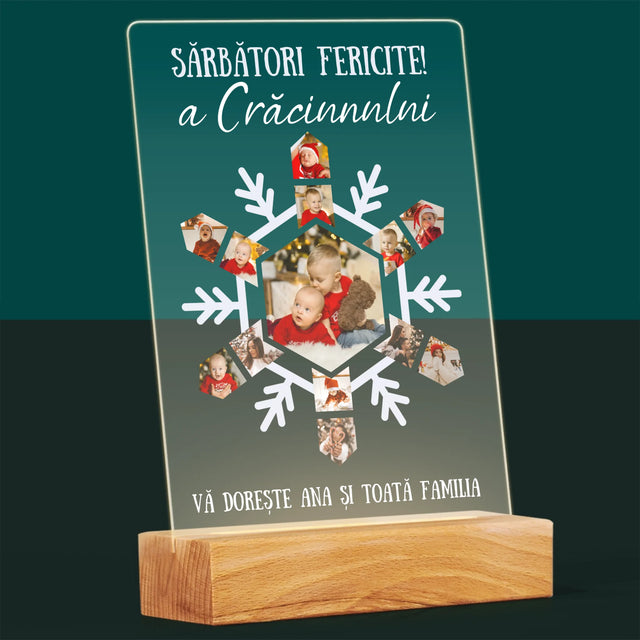 Formă Din Fotografii: Fulg - Imprimare Pe Sticlă Acrilică (Verticală)