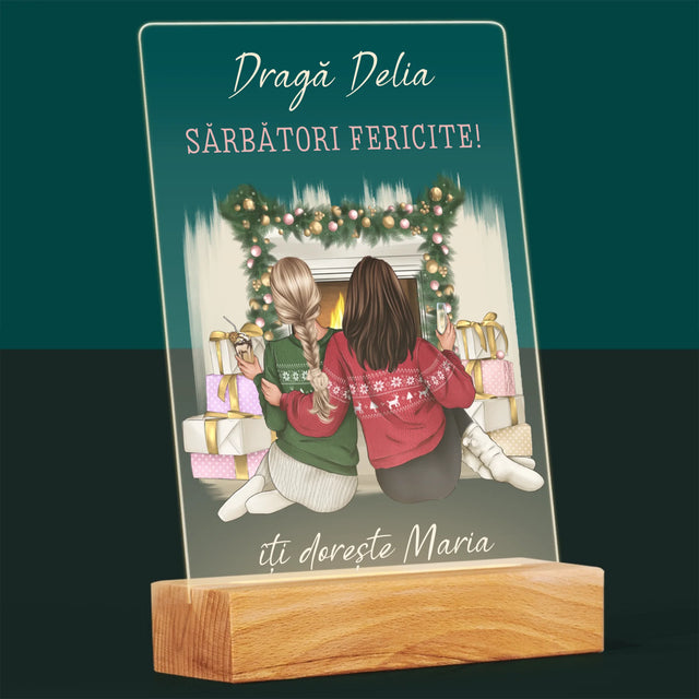 Creator De Personaj: Prietene De Sărbători - Imprimare Pe Sticlă Acrilică (Verticală)