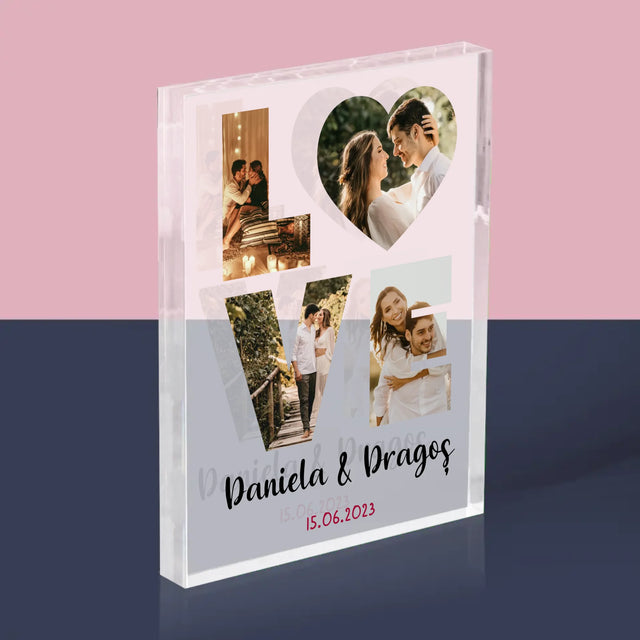 Cuvânt Din Fotografii: Love Din Fotografiile Tale - Bloc Acrilic