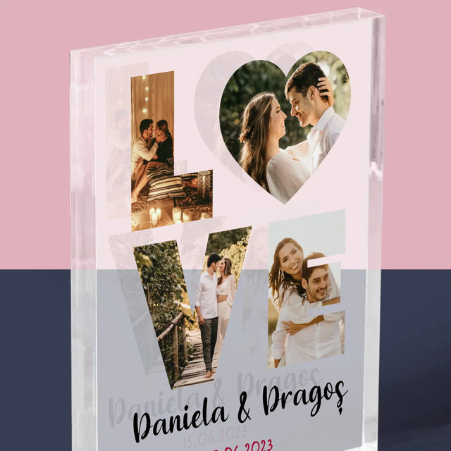 Cuvânt Din Fotografii: Love Din Fotografiile Tale - Bloc Acrilic