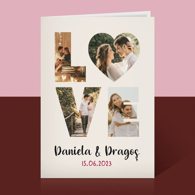 Cuvânt Din Fotografii: Love Din Fotografiile Tale - Card Cu Felicitări