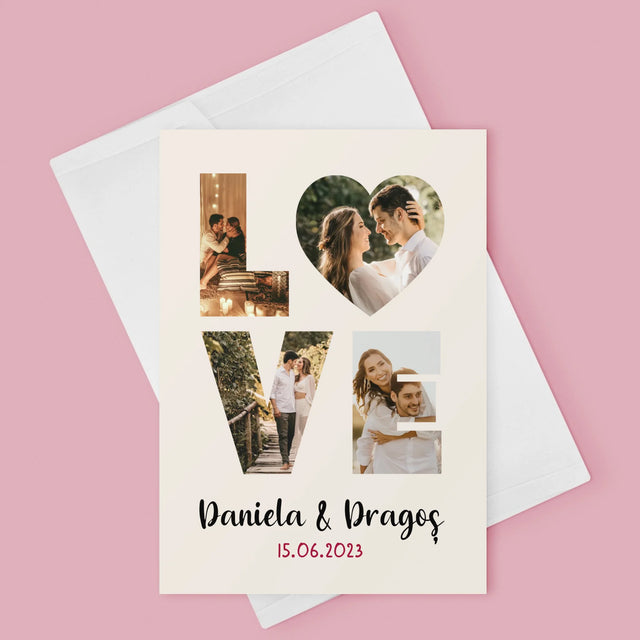 Cuvânt Din Fotografii: Love Din Fotografiile Tale - Card Cu Felicitări