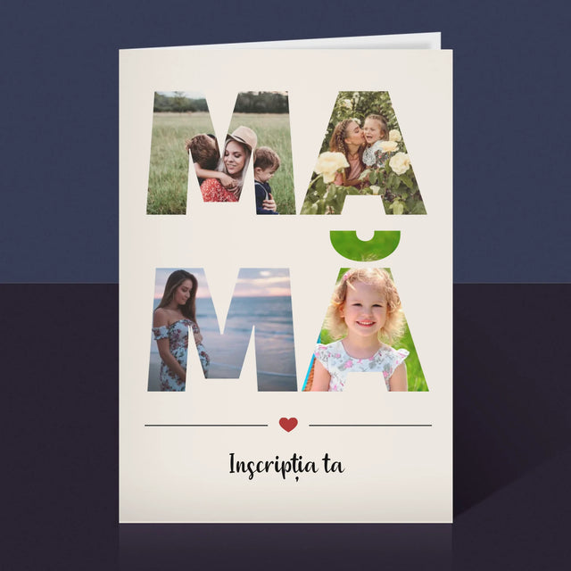 Cuvânt Din Fotografii: Mamă Din Fotografiile Tale - Card Cu Felicitări