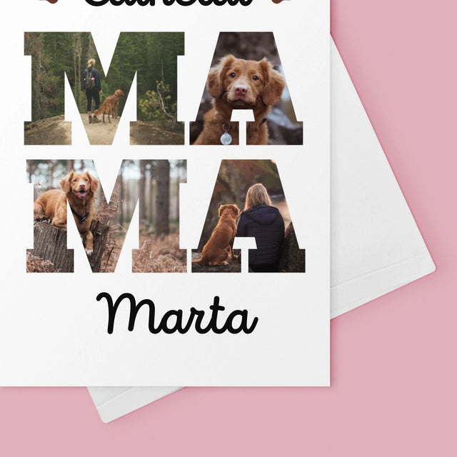 Cuvânt Din Fotografii: Mama Câinelui Din Fotografiile Tale - Card Cu Felicitări