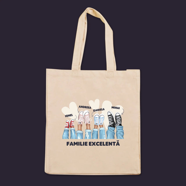 Creator De Personaj: Familia Teniși - Sacoșă De Pânză