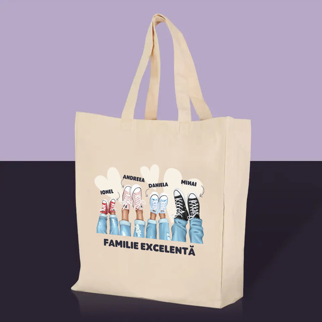 Creator De Personaj: Familia Teniși - Sacoșă De Pânză