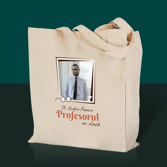 Fotografie Si Semnătură: Profesorul Cu Clasă - Sacoșă De Pânză