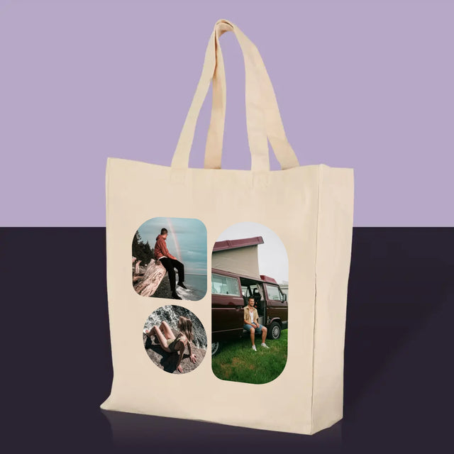 Colaj De Fotografii: Forme - Sacoșă De Pânză