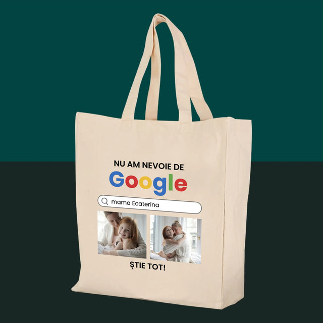 Colaj De Fotografii: Nu Am Nevoie De Google - Sacoșă De Pânză