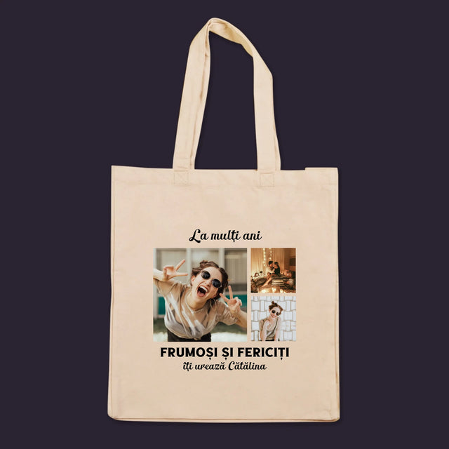 Colaj De Fotografii: Colaj De Fotografii Pentru Aniversare - Sacoșă De Pânză