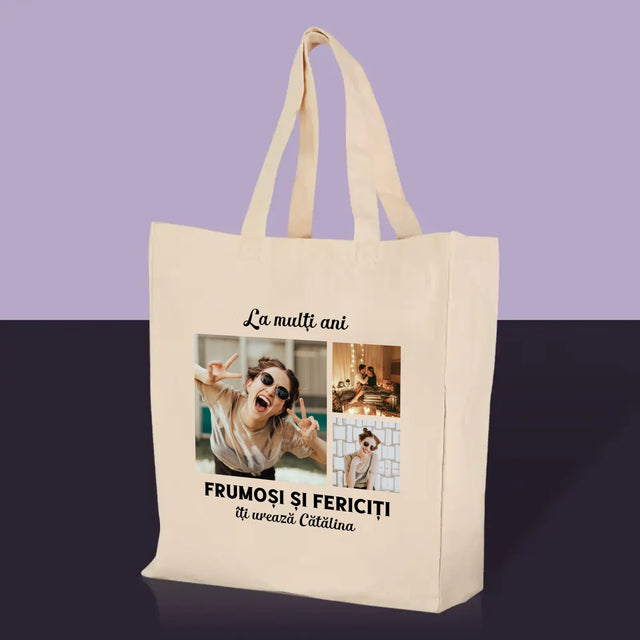 Colaj De Fotografii: Colaj De Fotografii Pentru Aniversare - Sacoșă De Pânză