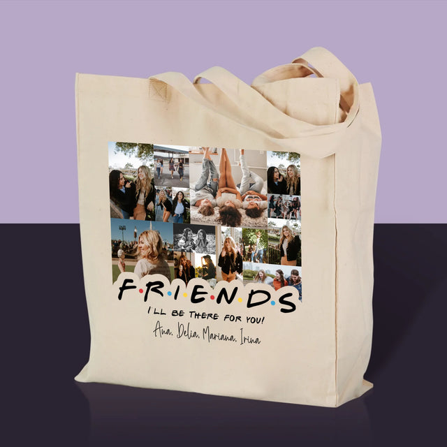 Colaj De Fotografii: Prieteni - Sacoșă De Pânză